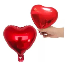 50 Balão Metalizado Mini Coração Vermelho Centro De Mesa Foto mini  3