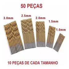 50 Brocas De Titânio P/ Madeira Alumínio Plastico 1mm À 3mm Foto mini 4