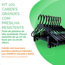 50 Cabide Com Presilha Atacado Saia Calça Preto Reforçado Foto mini 4