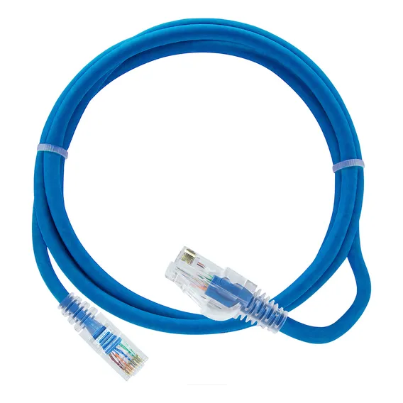 50 Cabos De Rede Patch Cord Rj45 Cat5e 1,5 Metros Az Pr Am V Foto 1