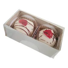 50 Caixas 2 Bombom, Doces, Lembrancinhas, Trufa 8x4x3 Branco Foto mini 1