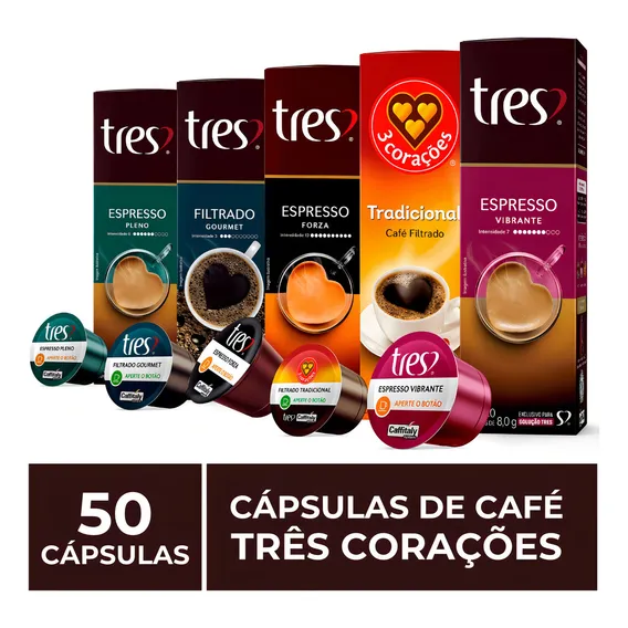 50 Cápsulas Três Corações, Café Foto 1