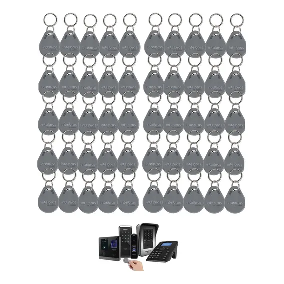 50 Chaveiro Proximidade Th 1000 Mf Tag Intelbras 13,56khz Foto 1