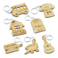 50 Chaveiros Personalizados Lembrancinha - Cor Ocre Foto mini 3