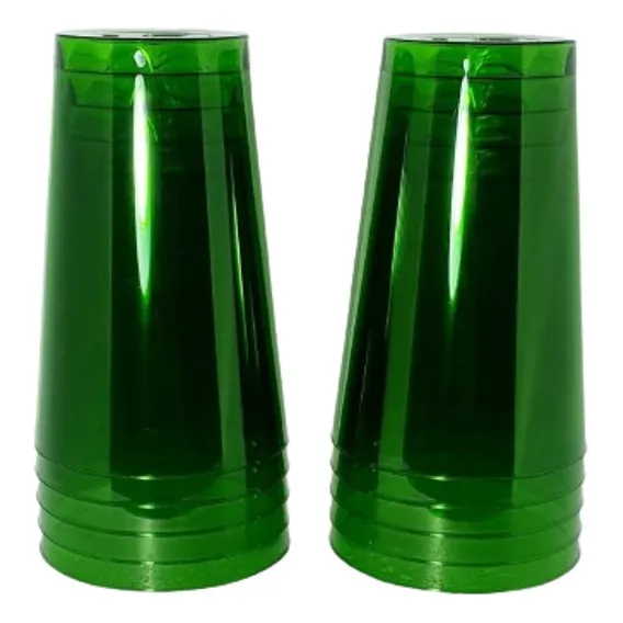 50 Copos AcrĂlico 200ml Lavável Descartável Verde Foto 1