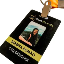 50 Crachá Em Pvc Plastificado Personalizado Cor Personalizada Foto  mini 1