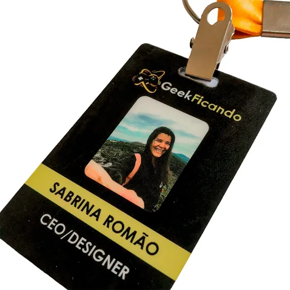 50 Crachá Em Pvc Plastificado Personalizado Cor Personalizada Foto 1