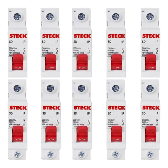 50 Disjuntor Din Unipolar Steck 20a Curva C Foto 1