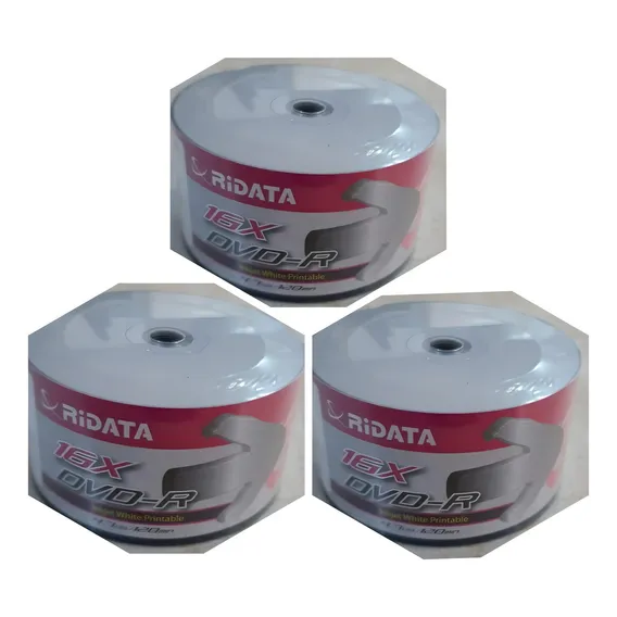 50 Dvd-r Printable Ridata 4.7 Gb 120 Minutos 16x Foto 1