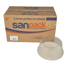 50 Embalagem Torta Tampa Alta 3kg - Sanpack S-60 Bra (1cx) Cor Branco Foto mini 1