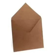 50 Envelope Kraft 240g Convite Casamento Debutante 15x15cm Bico Quadrado Foto mini 2