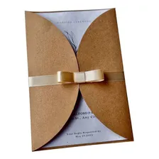 50 Envelope Kraft P/ Convite De Casamento Rústico Jufiori Foto mini 1