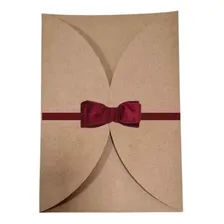 50 Envelope Kraft P/ Convite De Casamento Rústico Jufiori Foto mini 2