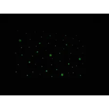50 Estrelas Fluorescente Adesivos Que Brilham No Escuro Teto Cor Verde Foto mini 3