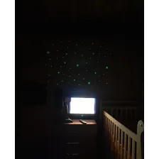 50 Estrelas Fluorescente Adesivos Que Brilham No Escuro Teto Cor Verde Foto mini 2