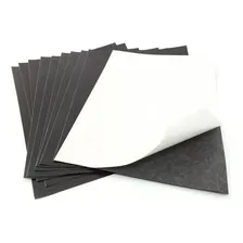 50 Folhas Imã Manta Imantada Adesivada A4 0,3mm Cor Preto Foto mini 1