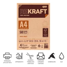50 Folhas Papel Kraft A4 120g Cor Marrom Foto mini 3