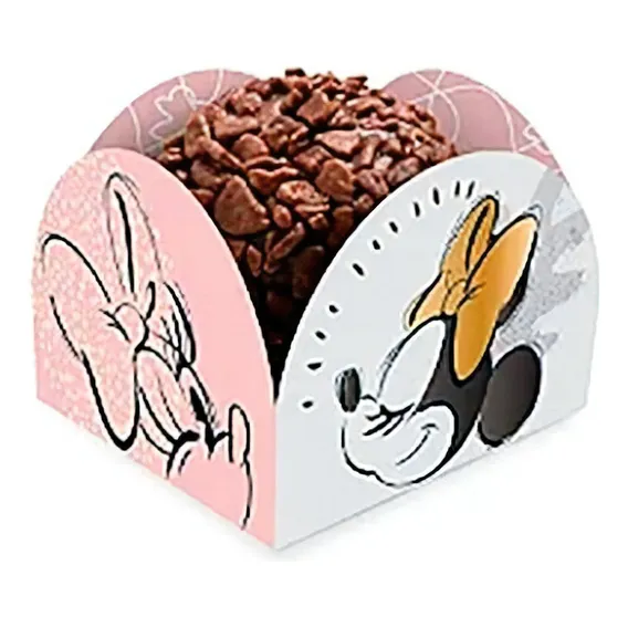 50 Forminha Doces Minnie Fas Caixeta Porta Doce Licenciada Foto 1