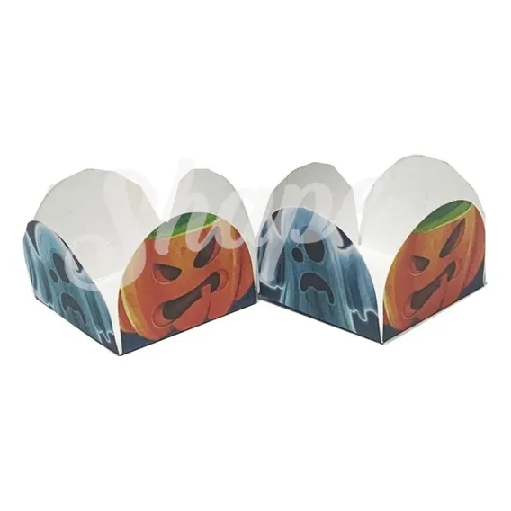 50 Forminhas Doces Halloween Caixeta Decoração Festa Foto 1