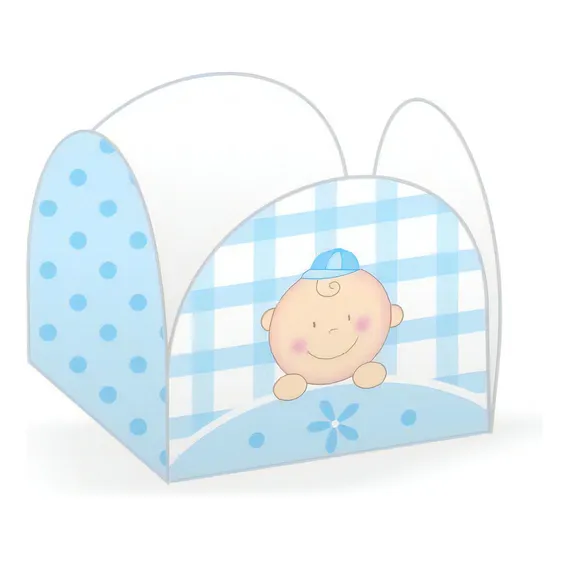 50 Forminhas Para Doces Decoração Chá De Bebe Chá Revelação Cor Menino Foto 1