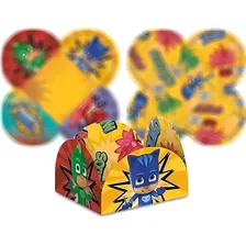 50 Forminhas Para Doces Pj Masks / Festa Decoração Foto mini 2