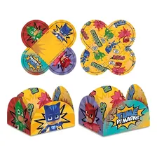 50 Forminhas Para Doces Pj Masks / Festa Decoração Foto mini 1