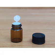 50 Frascos Vidro Âmbar Gotejador De 1ml Com Tampa Foto mini  3