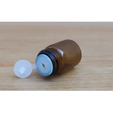 50 Frascos Vidro Âmbar Gotejador De 1ml Com Tampa Foto mini 4