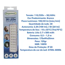 50 LuminĂĄria Lampada Luz De EmergĂȘncia 30 Leds Segurimax Foto mini 2