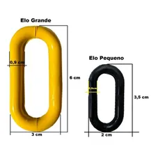 50 Metros Corrente Sinalização Ou Calha Zebrada Elo Pequeno Cor Zebrada (Amarelo/Preto) Foto mini  2