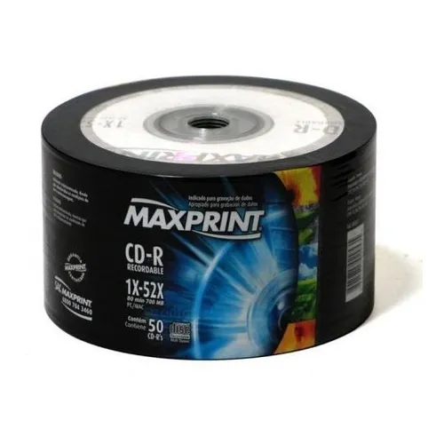 50 Mídia Cd-r Maxprint 700mb Foto 1
