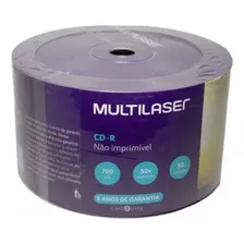 50 Midia Cd-r Virgem Multilaser Cd 52x 700mb Cdr Gravável Foto mini 3