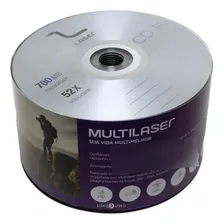 50 Midia Cd-r Virgem Multilaser Cd 52x 700mb Cdr Gravável Foto mini 2
