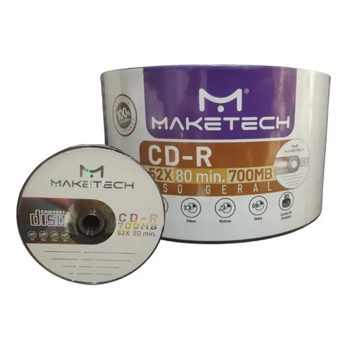 50 Midia Virgem Cd Maketech Psone Ps1 Musica Mp3 Foto 1