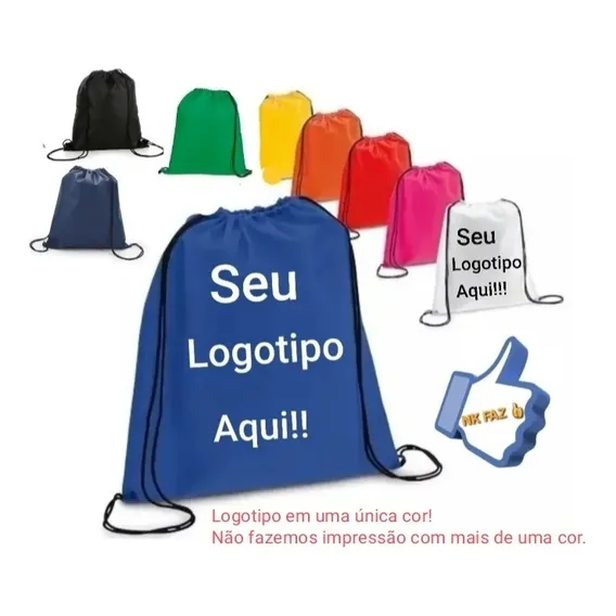 50 Mochilas, Sacochilas, 33x40 Em Tnt Personalizadas Foto 1