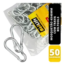 50 Mosquetão 4x40mm Com Trava Galvanizado Beltools Foto mini 4