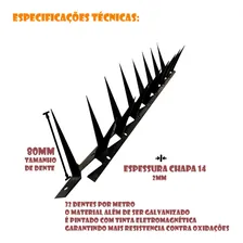 50 Mt Lança P/ Muro Dupla MandÃbula Perfurante Pintada Preto Foto mini 2