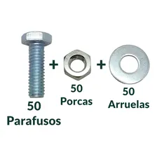 50 Paraf Sext 5/16 X 1 C/porca E Arruela Foto mini 3