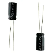 50 Pçs Capacitor Eletrolitico 2,2x400v - 2,2uf X 400v 105 Foto mini 2