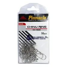 50 Peças Anzol Pinnacle Chinu Ring N4 Foto mini  3