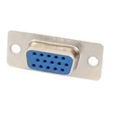 50 Peças - Conector Hd15 Vga Fêmea + Capa Kit Curto Pt Foto mini 1