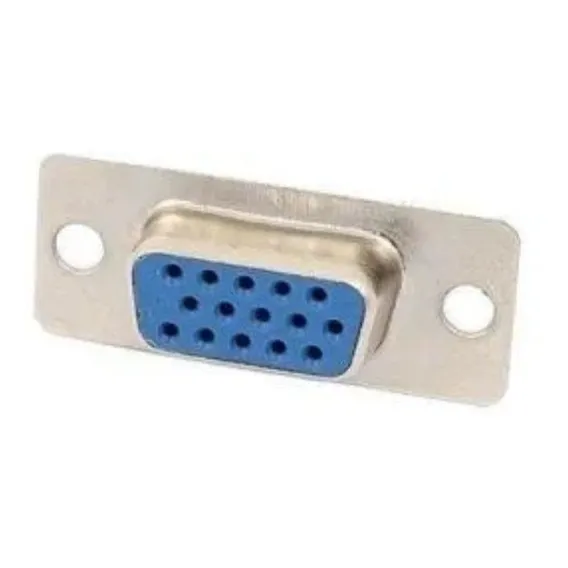 50 Peças - Conector Hd15 Vga Fêmea + Capa Kit Curto Pt Foto 1
