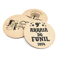 50 Porta Copos Bolacha Mdf Medeira Personalizados Sua Arte Foto mini 2