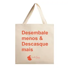 50 Sacolas 38x40 (ecobag) Personalizadas Tecido Algodão Cru Foto mini 4