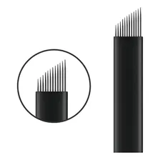 50 Unid Lâminas Flex 0,18mm Fine 16 Flex Tebori Microblading Foto mini  2