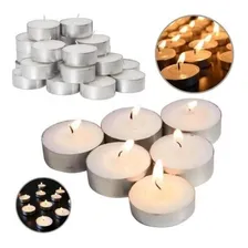 50 Velas Estilo Rechaud Com Suporte Em Alumínio - Branca Foto  mini 1