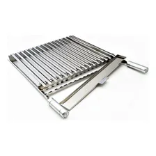 50 X 50 Grelha Parrilha Argentina De Inox + Luva Preta Foto mini 1