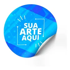 500 Adesivos R贸tulos Em Vinil Personalizados 3x3cm Desenho Impresso Sua Logo Foto mini 1