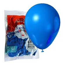 500 Bexiga Balão Liso Pequeno N° 6,5 Azul Escuro (10pct) Foto mini 1