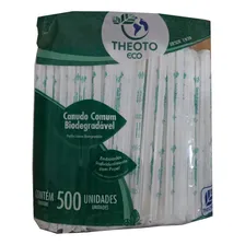 500 Canudo Biodegradável Embalados Individual Theoto C/ Foto mini 3